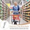 6 Pcs Shopping Trolley Key,Adaptable Versatile Keychain as Bottle Opener,Universal Fit Supermarkets Shopping Cart with Modern Metal Anti-Lost Design