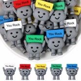 25 Pcs Mini Rubber You Rock Toys Positive Gifts You Rock Mini Miniature Figurines Decorations and Encouragement Birthday Motivational Gifts