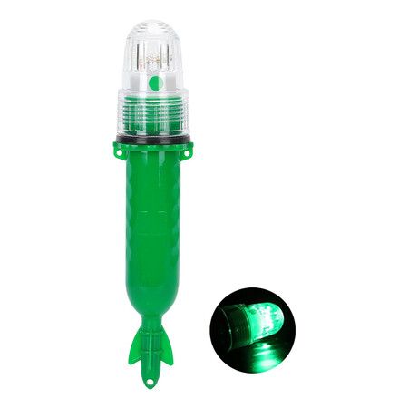 Safety Beacon Light, Boat Flares Kayak Navigation Lights Emergency Flares Warning Flashing Bar Electronic Visual Distress Signal Bait Lure Lamp, Green