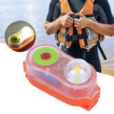 Plastic LED Lithium Seawater Self Lighting Life Saving Flashlight Conspicuous Attract Light Lamp for Hiking Emergency Outdoor Survival, Orange