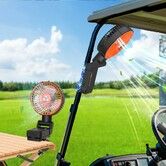 Portable Magnetic Golf Cart Fan, 10400mAh Rechargeable Outdoor camping Fan with LED Lantern 4 Speed and Timer Oscillating Desk Personal Cooling Fans