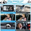 Wireless CarPlay & Android Auto Adapter with Rear Seat Baby Pet Monitor Camera, Display on Original Car Screen, 1080P Night Vision, Split Screen Navigation