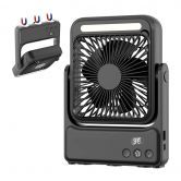 Magnetic Cruise Approved Fan with Night Light, 10000mAh Ultra Slim Travel Fan, 4 Speed, Hook Design, Portable Fan for Cruise Ship Cabin, Bedroom