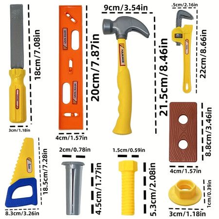 20 PCS Tool Set with Toy Drill,Pretend Play Kids Toys Tools for Kids Ages 3+