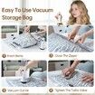 Vacuum Bags for Travel with Cordless Rechargeable Pump,15 Pack Carry-on Size Compression Packing Seal Bags for Luggage and Suitcase Space Saver