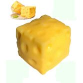 Jumbo Cheese Squishy Big Giant Large Cube Block Slow Rising Squeeze Toy squeezable Stress Relief Rebounding Sensory Fidget Yellow Soft Rebound (10cm)