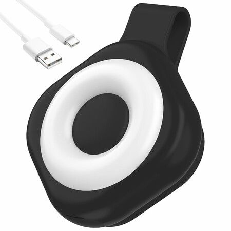 Rechargeable Magnetic Badge Light with 6 Brightness & 3 Color Modes, Hands-Free Purse Light for Walking Camping Black