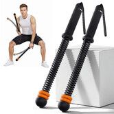 Portable Ropeless Battle Ropes,Adjustable Weights Cordless Battle Ropes with Storage Bag,Weighted Exercise Equipment for Low-Impact Workout (Black)