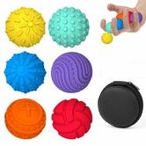 6PCS Magnetic Silicone Sensory Balls Worry Balls Autism Calming Fidgeting Toy Fidget Toy Kid Anxiety Relief Stress Sensory Toy
