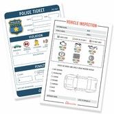 2 Pack Pretend Play Notepads  Vehicle Inspection Pads  Police Officer Mechanic Imaginative Role Play Role Play Christmas Birthday Gift Learning