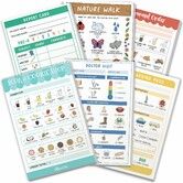 6 Pack Pretend Play Notepads  Restaurant Doctor Boarding Pass Report Card Nature Walk Soda Shop Imaginative Role Play Christmas Birthday Gift Learning