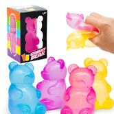4Pcs Gummy Bear Toys, Squishy Toys for Kids Stress Relief, High Density Squeeze Balls for Students Calming, Soft Fidget Toys for Anxiety Relief