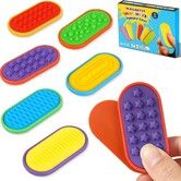 6PCS Sensory Fidget Silicone Magnetic Slider Toys For Kids Teens For Autism,Anxiety,Office Desk Travel Classroom Stress Relief Slider