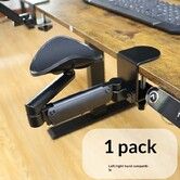 Adjustable Arm Rest Support Computer Desks 5 Level Height Adjustment 360 Swivel Soft Padded Clamp On No Drilling Required Suitable Office Home Use