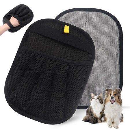 Pet Hair Removal Glove for Cats & Dogs,Upgraded Five-Finger Electrostatic Pet Hair Removal Tool,Reusable Magic Brush Pet Hair Remover