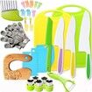 Kid Kitchen Knife Set Real Cooking Knives Sets Kitchen Tools with Gloves Cutting Board Fruit Vegetable Crinkle Cutters