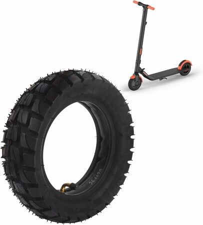 10in Electric Scooter Tire, Inflatable Rubber Tyre, Scooter Tire Replacement,Scooter Wheels, Electric Scooter Parts, 255x80 Outer Tire & 10x2.50 Inner Tube