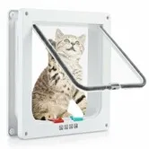 Cat Door for Interior Exterior Door,4-Way Locking Flap for Cats & Dogs,Weatherproof Pet Door Medium