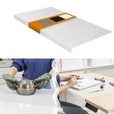 Silicone Mat for Kitchen Counter with Edge Protection Quartz Countertop Protector Mats Silicone Heat Resistant Mat Color White