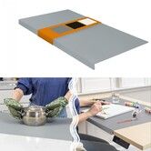 Silicone Mat for Kitchen Counter with Edge Protection Quartz Countertop Protector Mats Silicone Heat Resistant Mat Color Grey