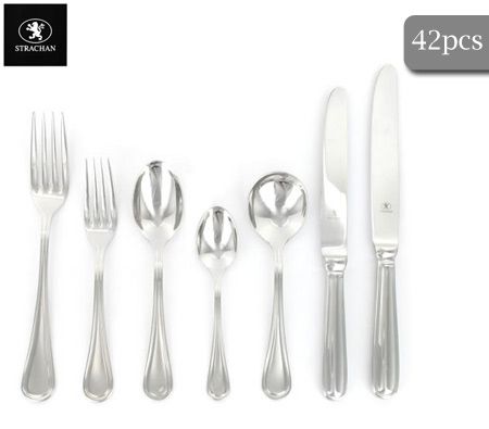 Strachan English Thread 42 Piece Cutlery Set