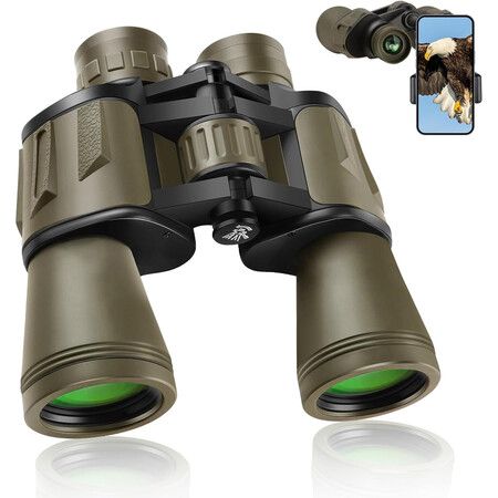 20x50 Binoculars,Compact HD Waterproof Binoculars with Low Light Vision