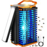 Solar Bug Zapper Outdoor, Rechargeable Mosquito Trap, Mosquito Zapper Indoor with Reading Lamp 4200V Flying Insect Killer with 4000mAh Battery