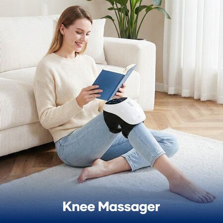 Heated Knee Massager Cordless Vibration Heating Wrap Pad Relaxation Elbow Joint Massaging Machine Electric Smart Red Light Adjustable Rechargeable