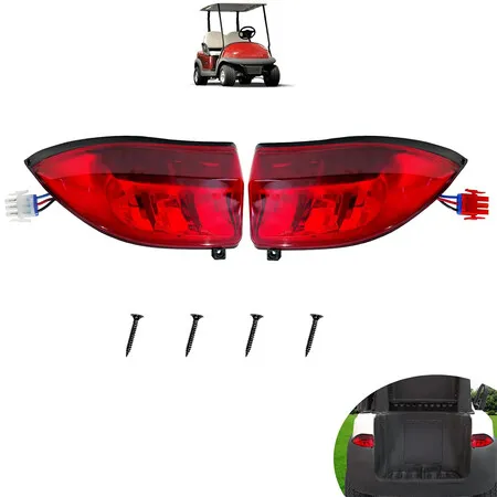 Golf Cart LED Taillight for Club Car Precedent 2004-Up and Tempo 2018-Up Models Replacements 12V 3 Wires Rear Light Kit
