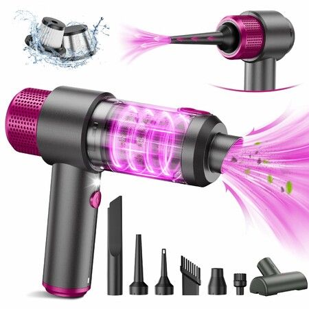 Handheld Cordless Car Vacuum Cleaner,4-in-1 Portable Mini Car Vacuum Cleaner,6500PA High Power & Air Duster with LED Light