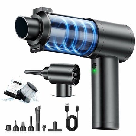 Handheld Car Vacuum Cleaner,15000PA Car Vacuum Cleaner and Air Duster,High Power Handheld Vacuum Cordless Rechargeable with Multi-Nozzles