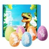 Kids Bath Bombs Set of 6 with Surprise Toy,Dragon Toy,Bath Balls for Kids,Natural Foam Bath,Gift Set for Boys and Girls
