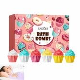 6 Pcs Cake Kids Bath Bombs Gift Set,Bath Balls for Kids,Foam Bath,Gift Set for Boys and Girls