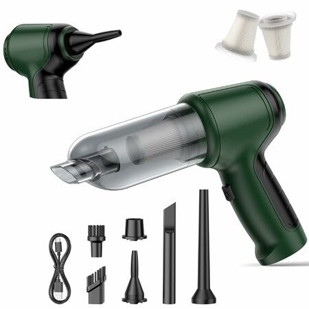 Handheld Car Vacuum 15000Pa Cordless Wet/Dry,120W High Power with Complete Accessory Kit,Green
