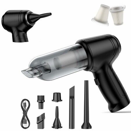 Handheld Car Vacuum 15000Pa Cordless Wet/Dry,120W High Power with Complete Accessory Kit,Black