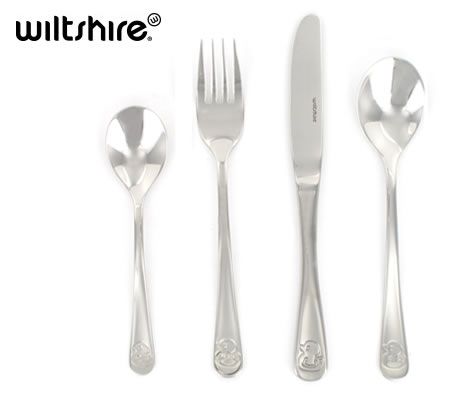 Wiltshire 18/10 Stainless Steel 4 Piece Children's Cutlery Set - Duck Design