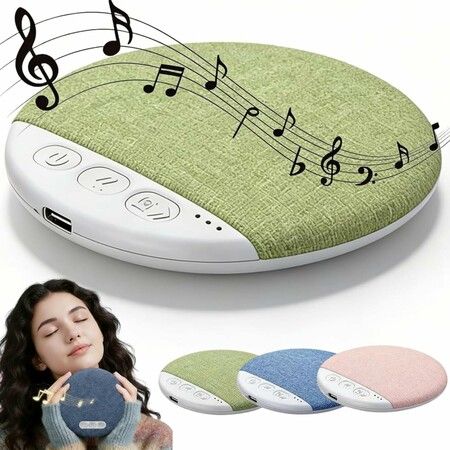 Sleep Pillow Speaker, Bluetooth Pillow Speaker with White Noise Timer Wireless Sleep Aid with Stereo Bass Private Listening & Auto-Off Timer Green