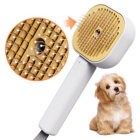Pet Water Grooming Brush Innovative Solution For Clean Coat Easy To Use,Perfect For Reducing Tousling Tangling Effective Cleaning,Yellow