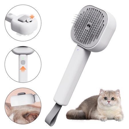 Pet Water Grooming Brush Innovative Solution For Clean Coat Easy To Use,Perfect For Reducing Tousling Tangling Effective Cleaning,White