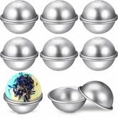 16 Pcs 6 cm Diameter Bath Bomb Molds DIY Metal Bath Bomb Crafting Mould Bath Bomb Making Supplies for Crafts Making
