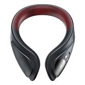Portable Neck Warmer Rechargeable, Soft Leather Cordless Neck Heater Wrap Graphene Heated Scarf with 12 Heat Levels for Women Men