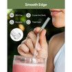 18-Pack Glass Straws,Reusable Clear Glass Drinking Straws Set, 8.5 Inch x 10mm - Includes 8 Straight and 6 Bent with 4 Straw Cleaner Brush