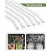 18-Pack Glass Straws,Reusable Clear Glass Drinking Straws Set, 8.5 Inch x 10mm - Includes 8 Straight and 6 Bent with 4 Straw Cleaner Brush