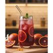 18-Pack Glass Straws,Reusable Clear Glass Drinking Straws Set, 8.5 Inch x 10mm - Includes 8 Straight and 6 Bent with 4 Straw Cleaner Brush