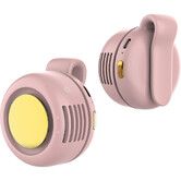Portable Silent Mini Bladeless Electric Fan,Mini Whirlwind Fan for Waist Clip Fan,3 Speeds Hands-Free Neck Fan (Pink)