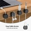 6 Pcs Cable Organiser,Cable Management Clips For Desk And Office,Cord Holder With Adhesive Backing,Cable Clips For Electrical Wire Management