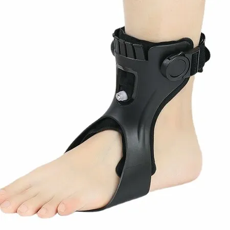 Drop Foot Brace, Foot Drop Stabilizer Brace, Adjustable Ankle Foot Orthosis Support With Inflatable Air-bags For Shoes Compatibility, Left
