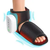 Rechargeable Heated Dual-Airbag Ankle Wrap Massage Boot Cordless Air Compression Foot Massager with 3 Modes 4 Intensity 4 Heat Levels,1 Pack