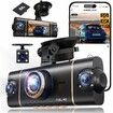 4 Channel 360 Degree Dash Cam Front Rear Inside & Left Right,4K+1080P*3 FHD Car Camera,8 IR Lamps Night Vision,Includes 64GB SD Card