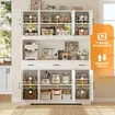 Kitchen Pantry Cupboard Cabinet Buffet Coffee Table Sideboard Storage Shelves Drawers Hutch Bar Shelving Unit Dining Room Hall Dresser 180cm White
